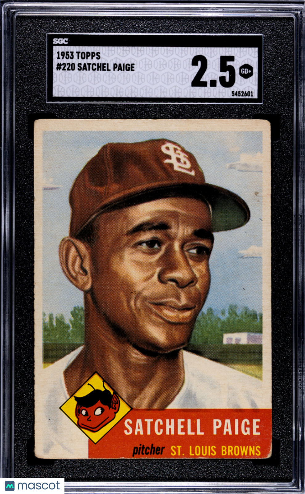 1953 Topps #220 Satchell Satchel Paige SGC 2.5 GD+ Well Centered