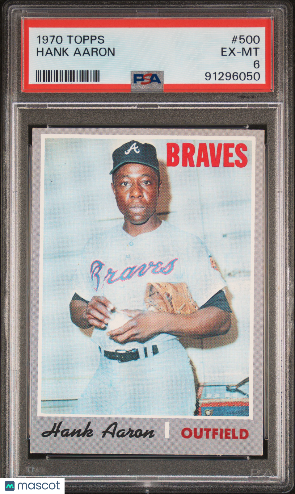 1970 Topps #500 Hank Aaron PSA 6 EX-MT New Label