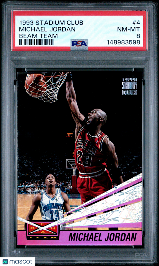 1993 Stadium Club Beam Team Michael Jordan #4 PSA 8 NM-MT