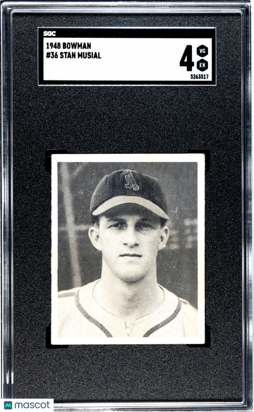 1948 Bowman #36 Stan Musial RC Rookie SGC 4 VG-EX Well Centered