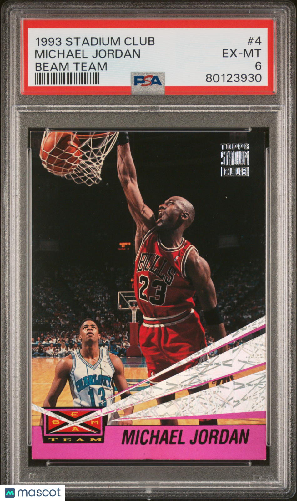 1993 Stadium Club Beam Team #4 Michael Jordan PSA 6 EX-MT New Label