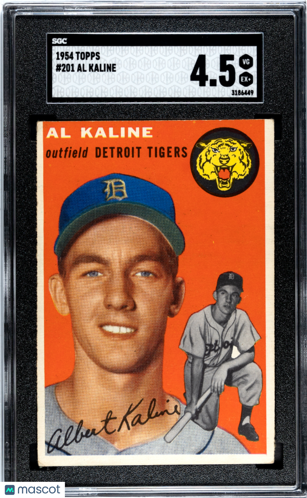 1954 Topps #201 Al Kaline RC Rookie SGC 4.5 VG-EX+ Stunning Color