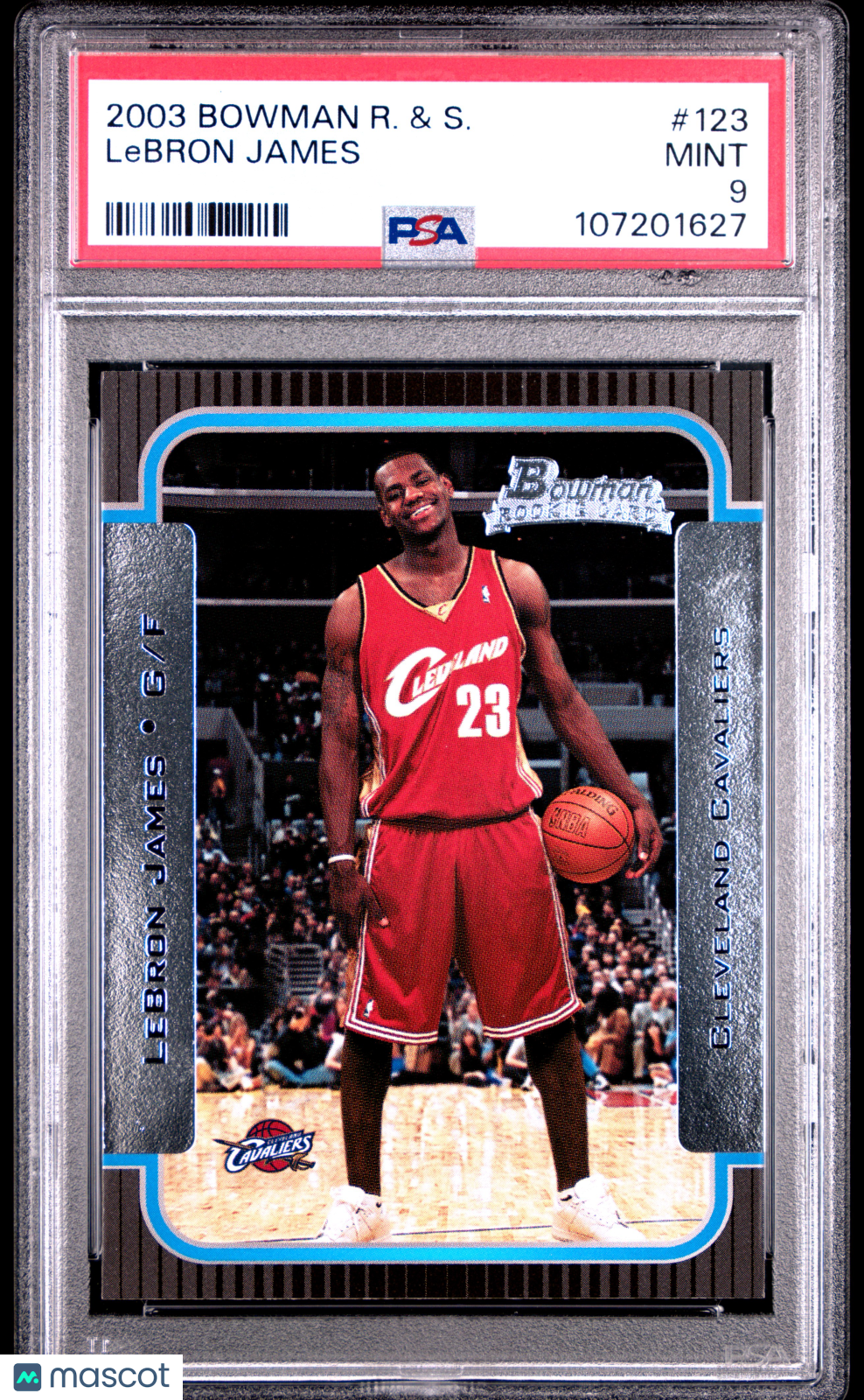 2003 Bowman Rookies & Stars #123 LeBron James RC Rookie PSA 9 New Label