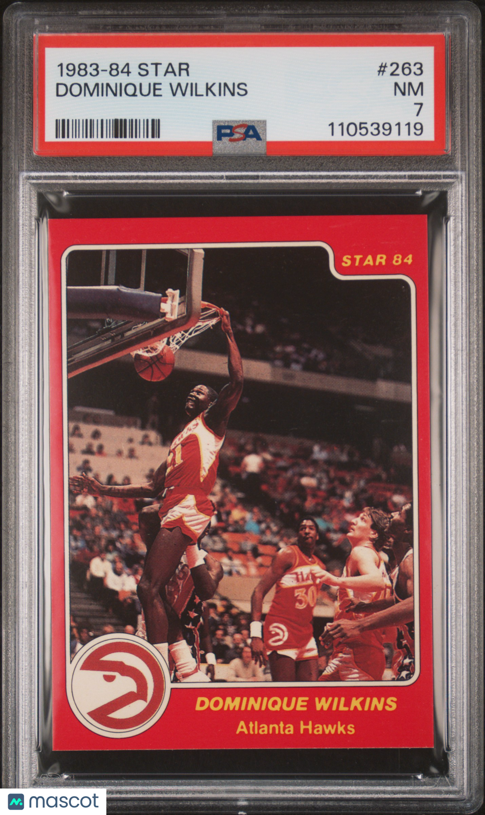 1983-84 Star #263 Dominique Wilkins RC Rookie PSA 7 NM Near Mint SHARP