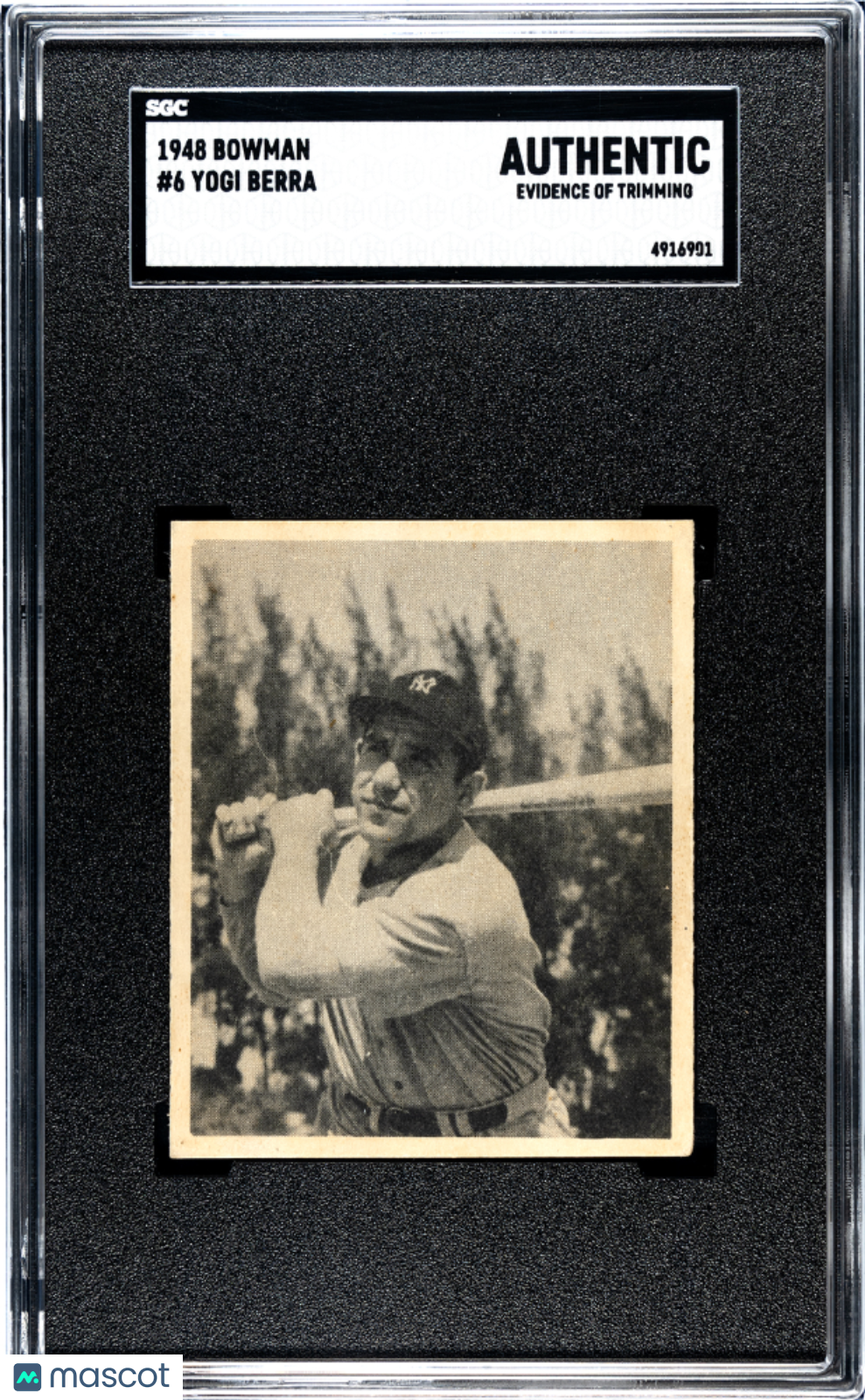 1948 Bowman #6 Yogi Berra RC Rookie SGC Authentic STUNNING + Sharp