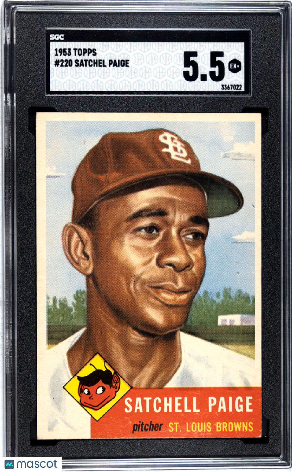 1953 Topps #220 Satchell Satchel Paige SGC 5.5 EX+ Nice Color