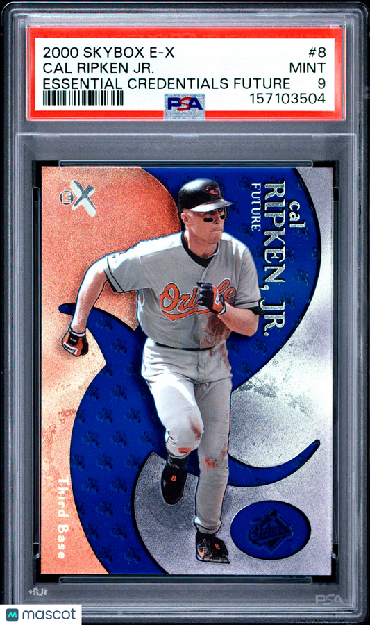 2000 Skybox E-X #8 Cal Ripken Jr Essential Credentials Future PSA 9 MINT /53