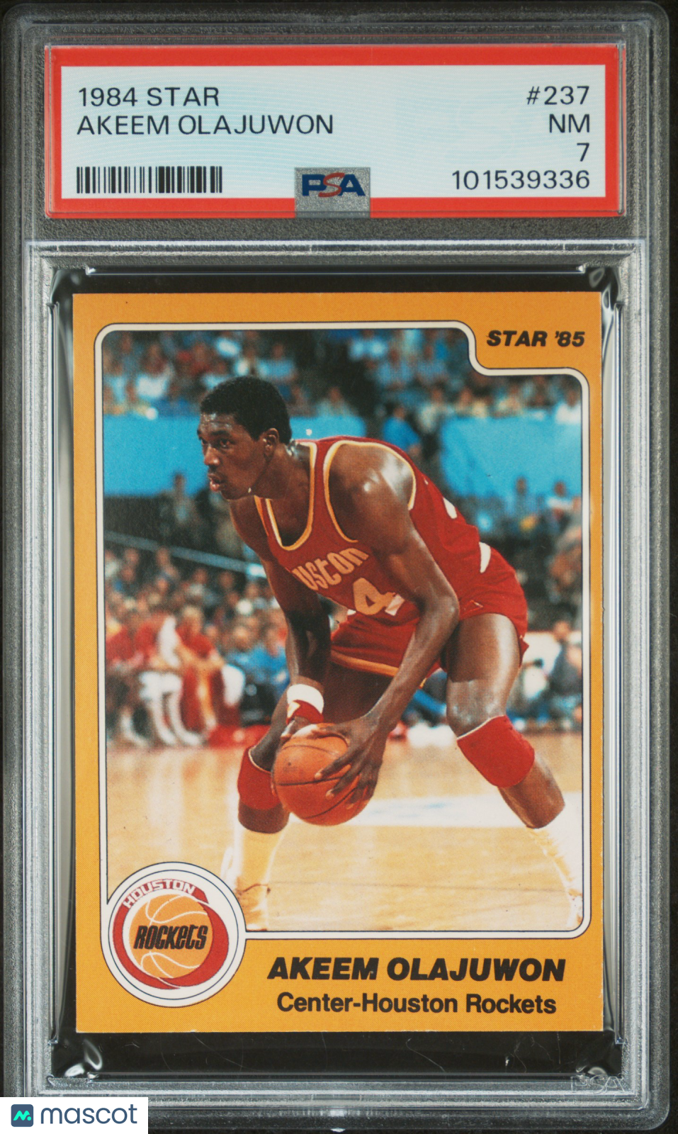 1984 Star #237 Hakeem Akeem Olajuwon RC Rookie PSA 7 NM Near Mint