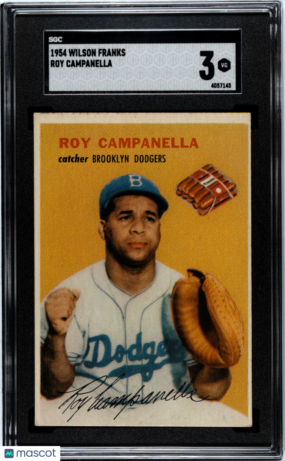 1954 Wilson Franks Roy Campanella SGC 3 VG CREASE FREE + SHARP