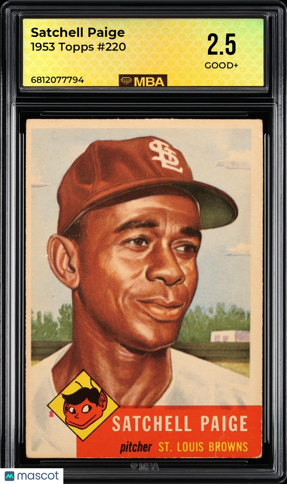 1953 Topps #220 Satchell Satchel Paige MBA 2.5 GD+