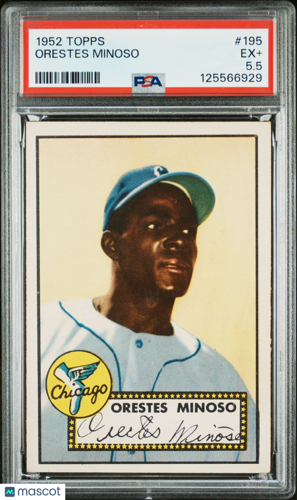 1952 Topps #195 Orestes Minnie Minoso RC Rookie PSA 5.5 EX+ Well Centered