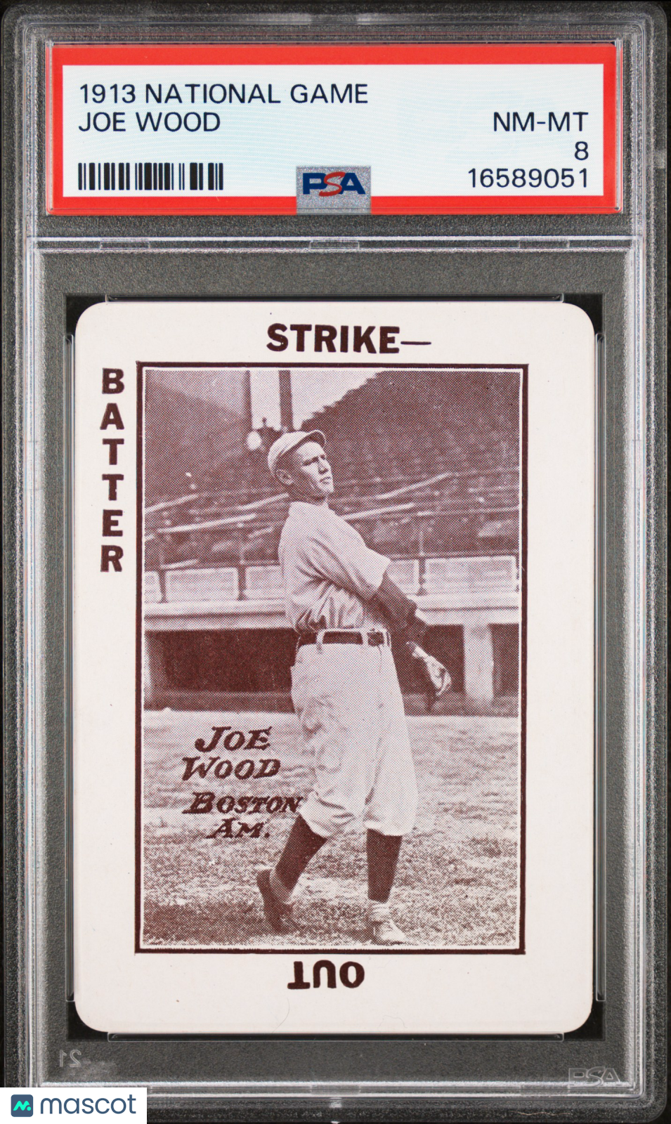 1913 National Game Smoky Joe Wood PSA 8 NM-MT New Label