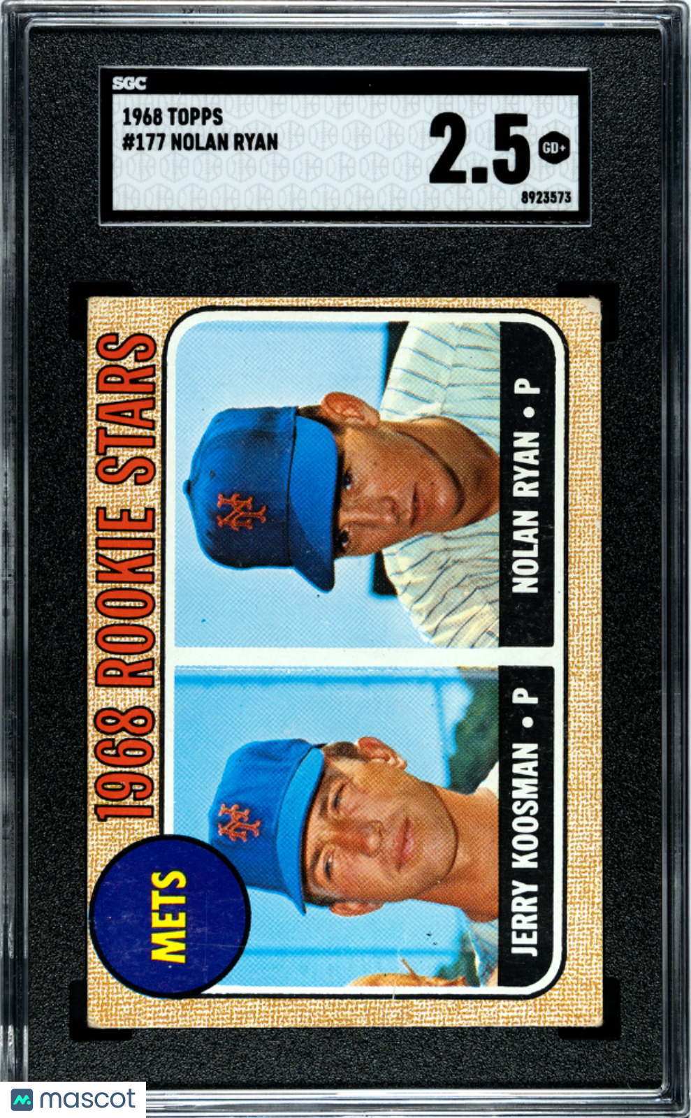 1968 Topps #177 Nolan Ryan RC SGC 2.5 GD+