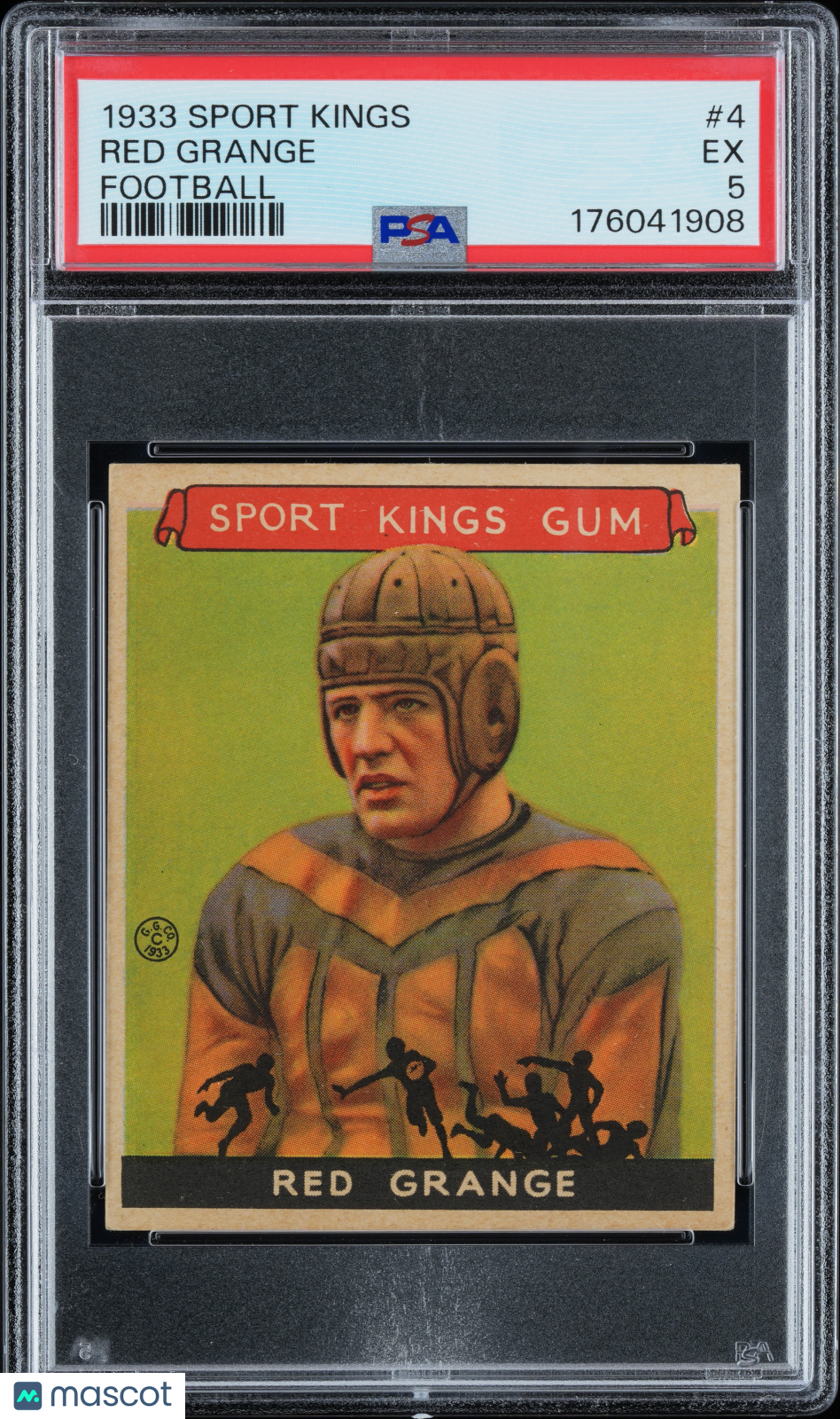 1933 Sport Kings #4 Football Red Grange PSA 5 EX STUNNING EYE APPEAL New Label