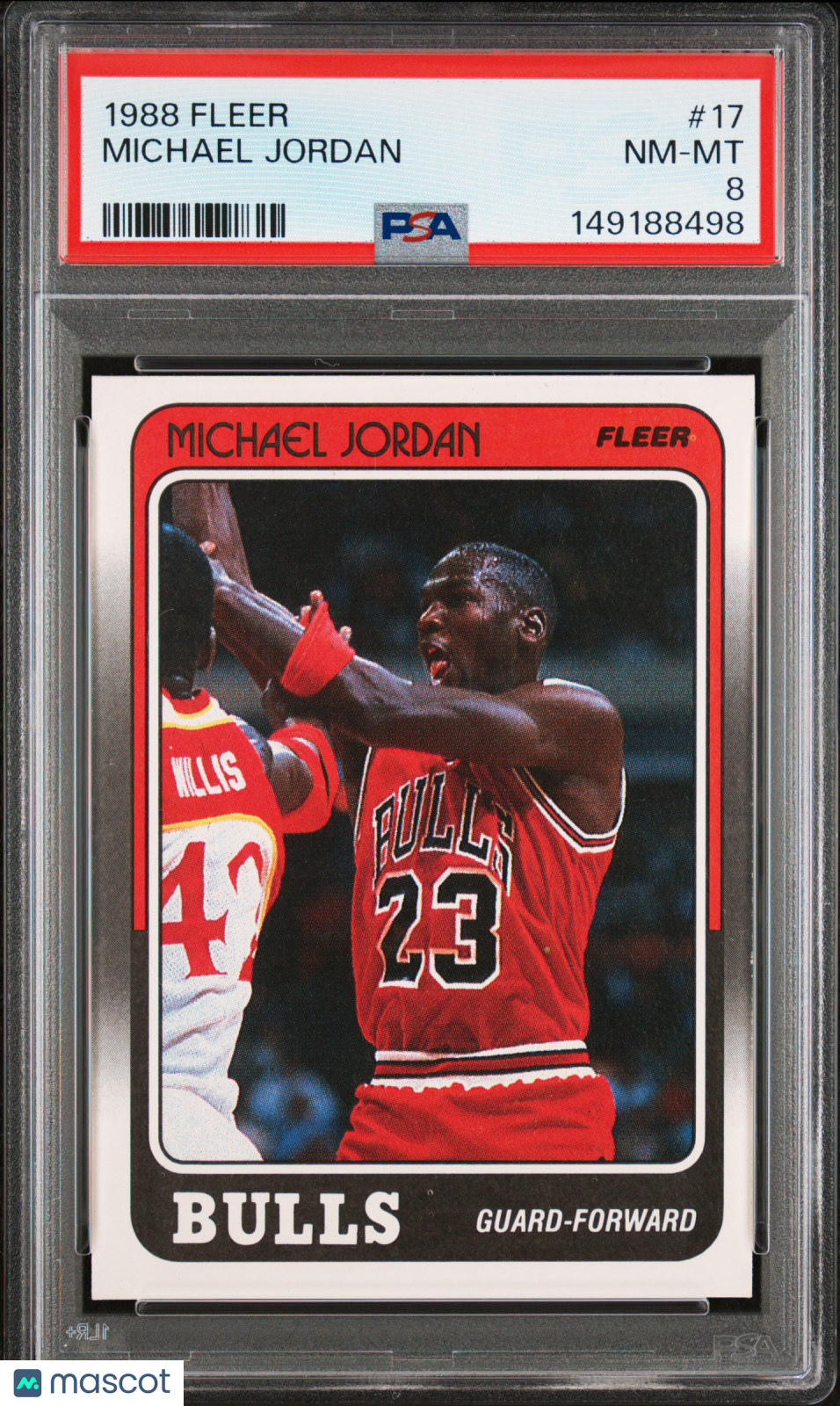 1988 Fleer #17 Michael Jordan PSA 8 NM-MT New Label
