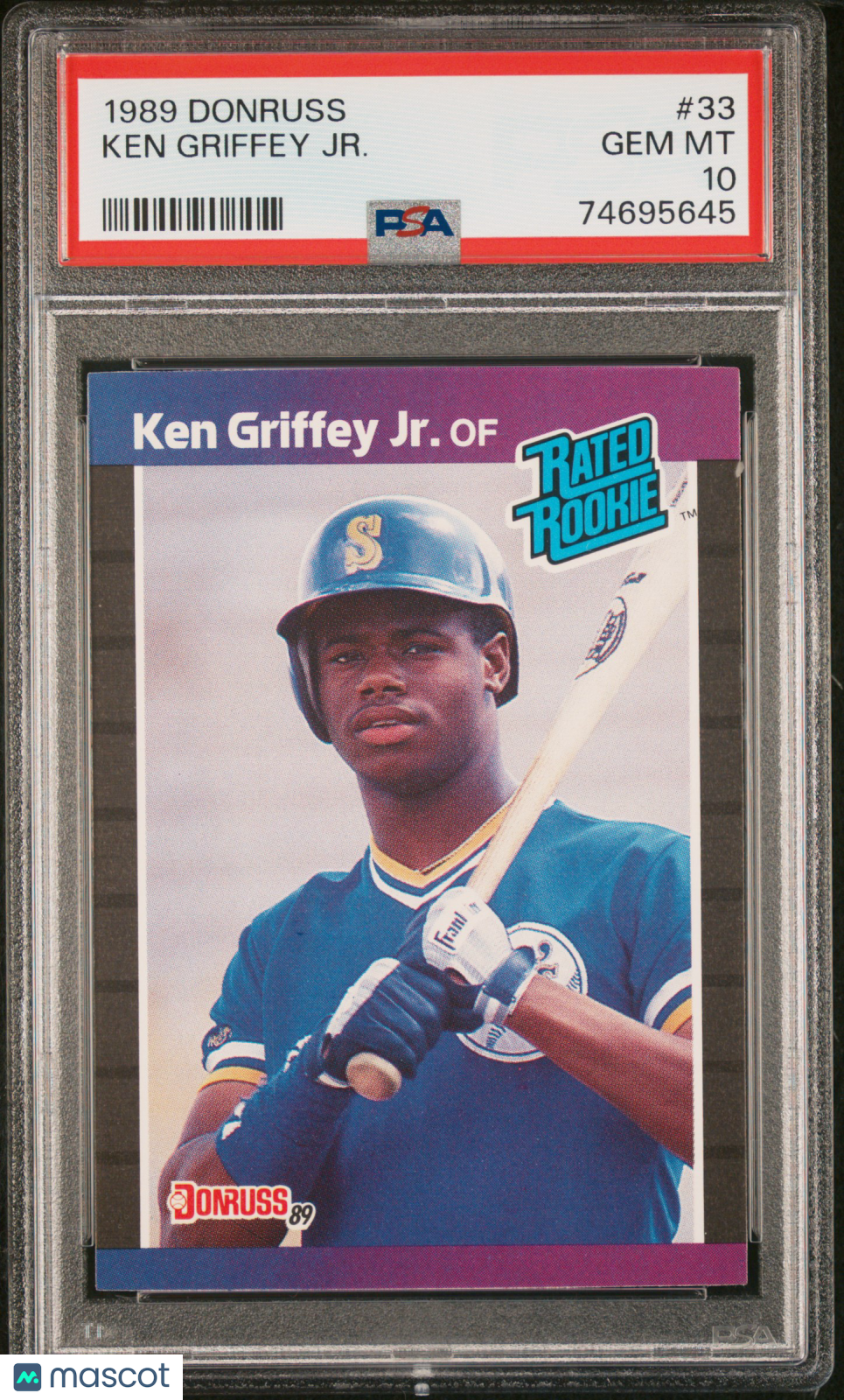 1989 Donruss #33 Ken Griffey Jr RC Rookie PSA 10 GEM MINT New Label