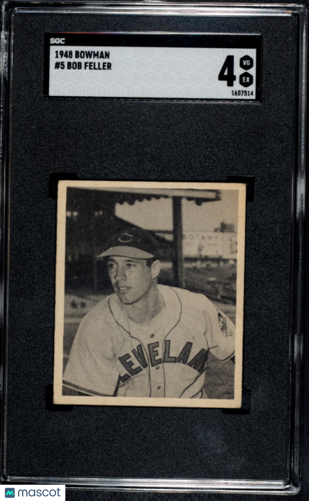 1948 Bowman #5 Bob Feller SGC 4 VG-EX Well Centered