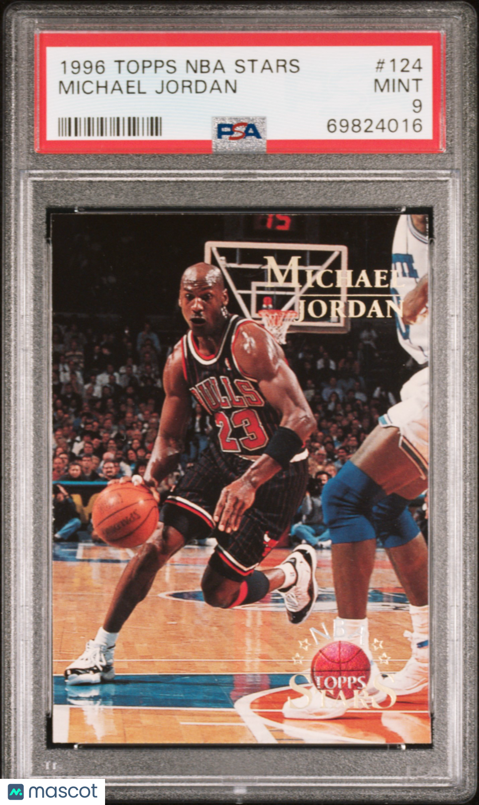 1996 Topps NBA Stars #124 Michael Jordan PSA 9 MINT New Label