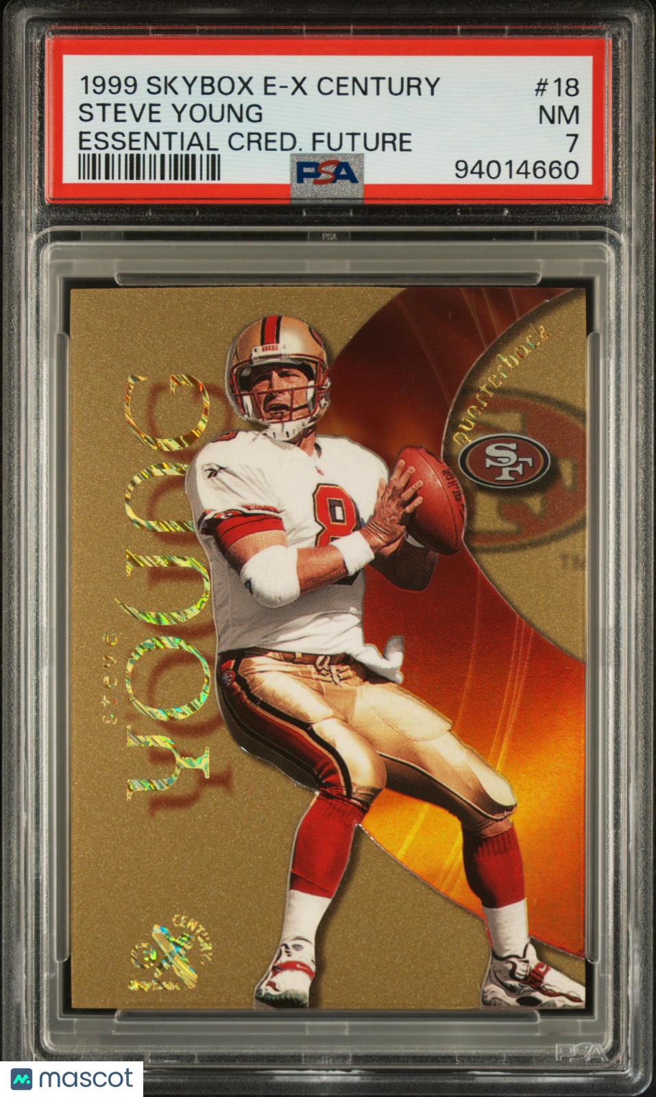 1999 Skybox E-X Century #18 Steve Young Essential Credentials Future PSA 7 /73
