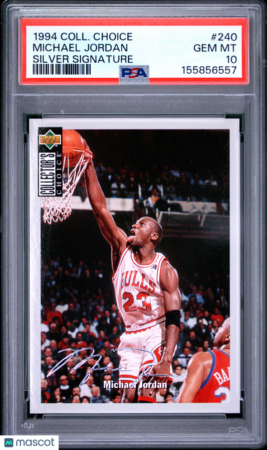 1994 Collector's Choice Michael Jordan #240 Silver Signature PSA 10 GEM MINT