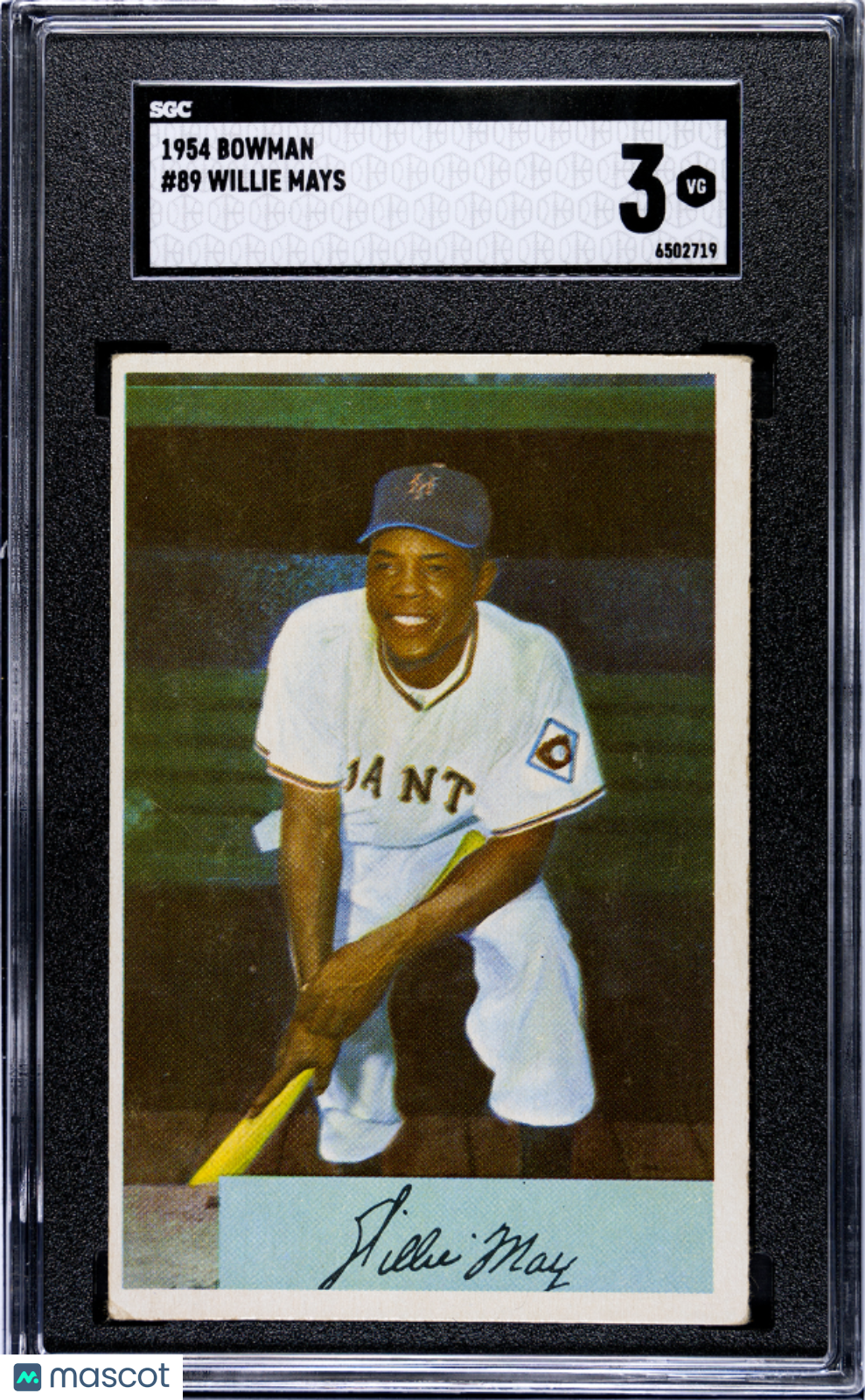 1954 Bowman #89 Willie Mays SGC 3 VG