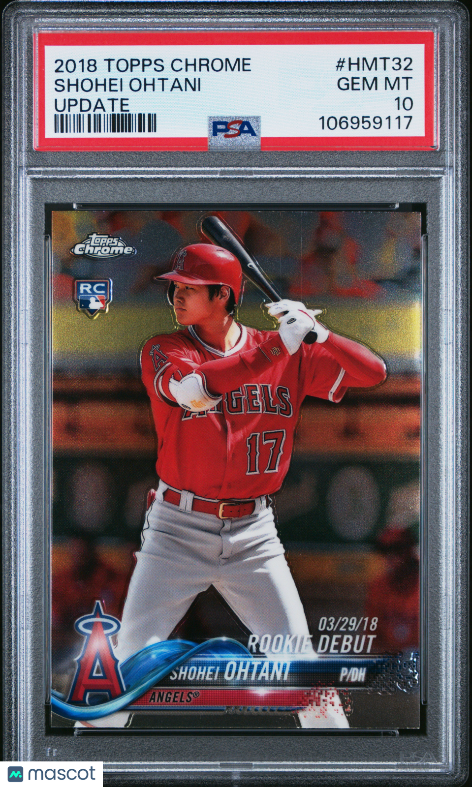 2018 Topps Chrome Update #HMT32 Shohei Ohtani PSA 10 GEM MINT