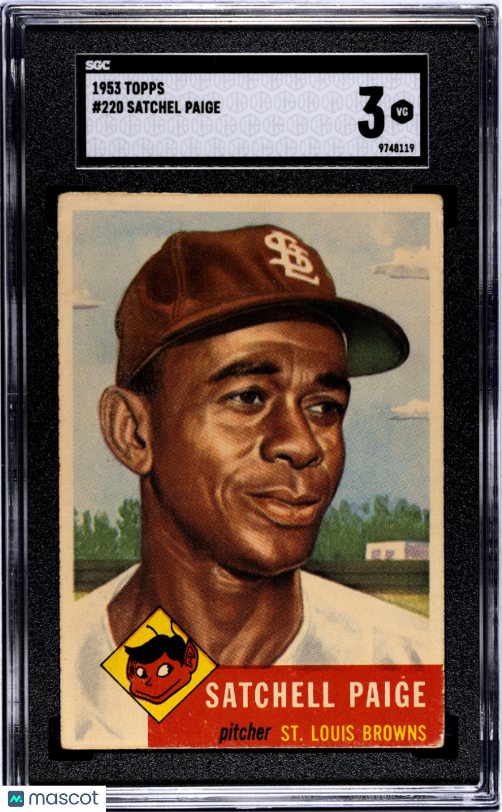 1953 Topps #220 Satchell Satchel Paige SGC 3 VG Well Centered