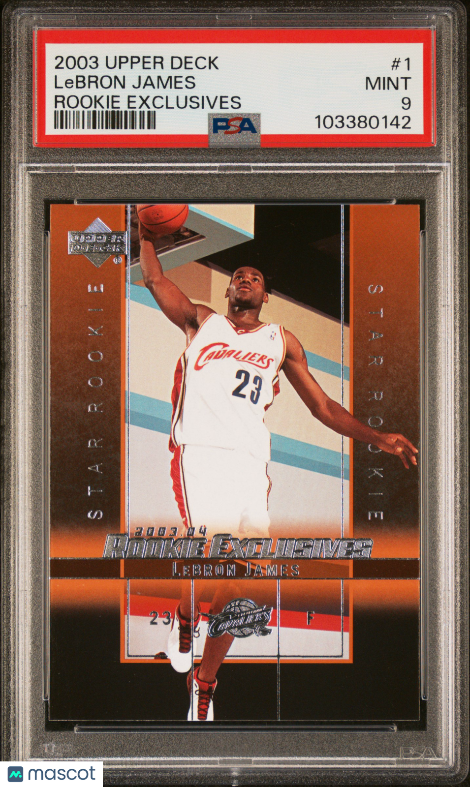 2003 Upper Deck Rookie Exclusives #1 LeBron James RC Rookie PSA 9 MINT