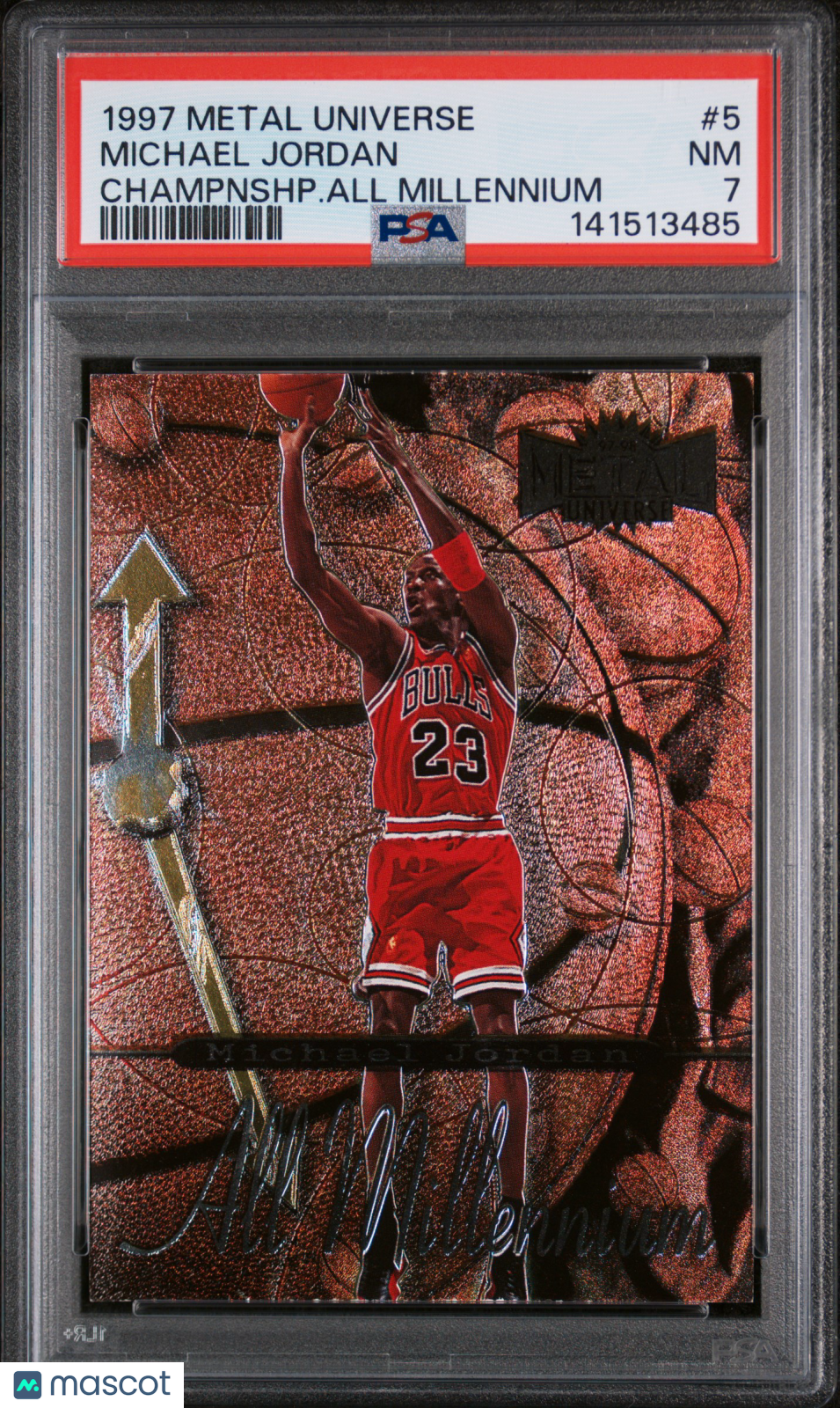 1997 Metal Universe Championship All Millennium Michael Jordan #5 PSA 7 NM