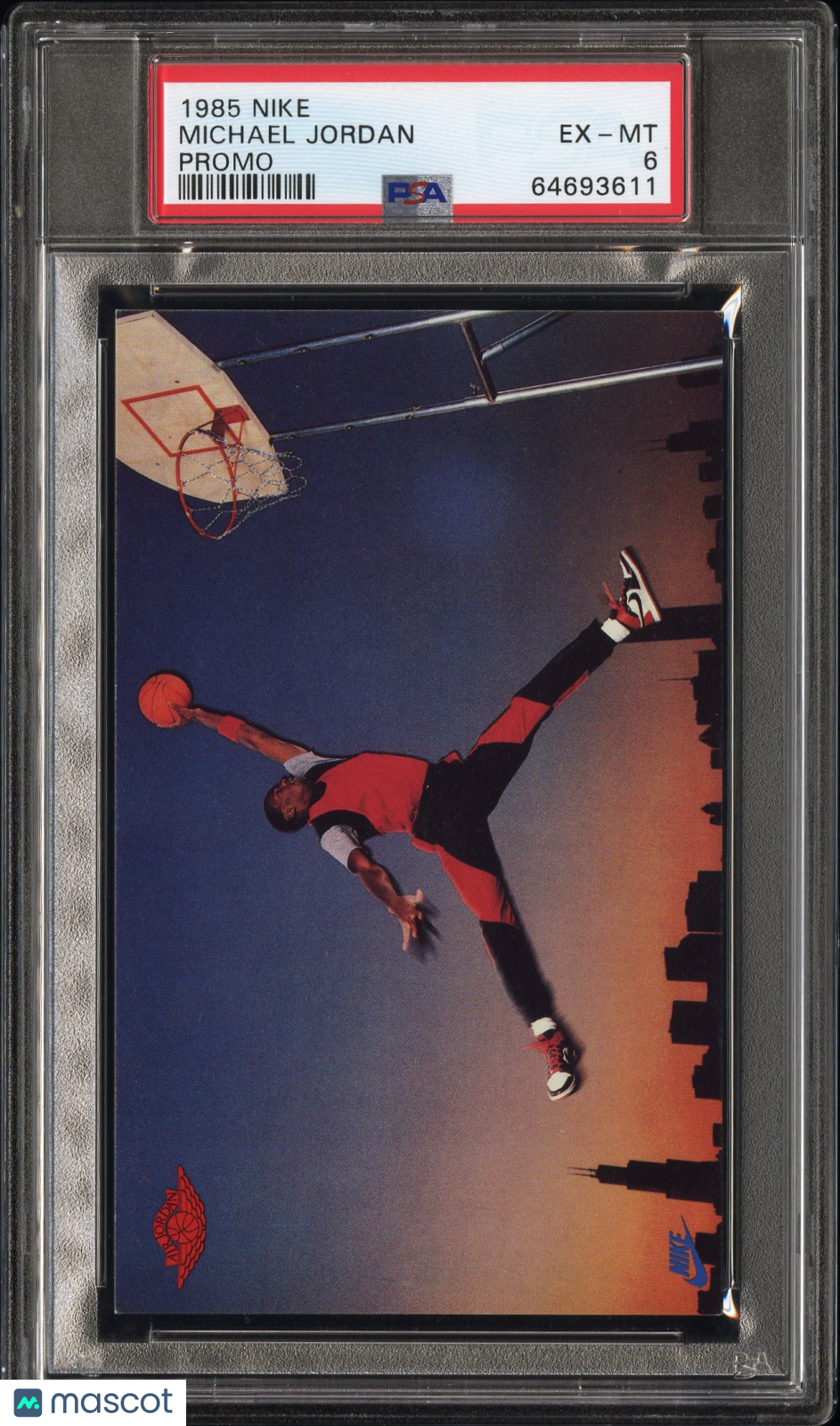 1985 Nike Michael Jordan Promo RC Rookie PSA 6 EX-MT New Label