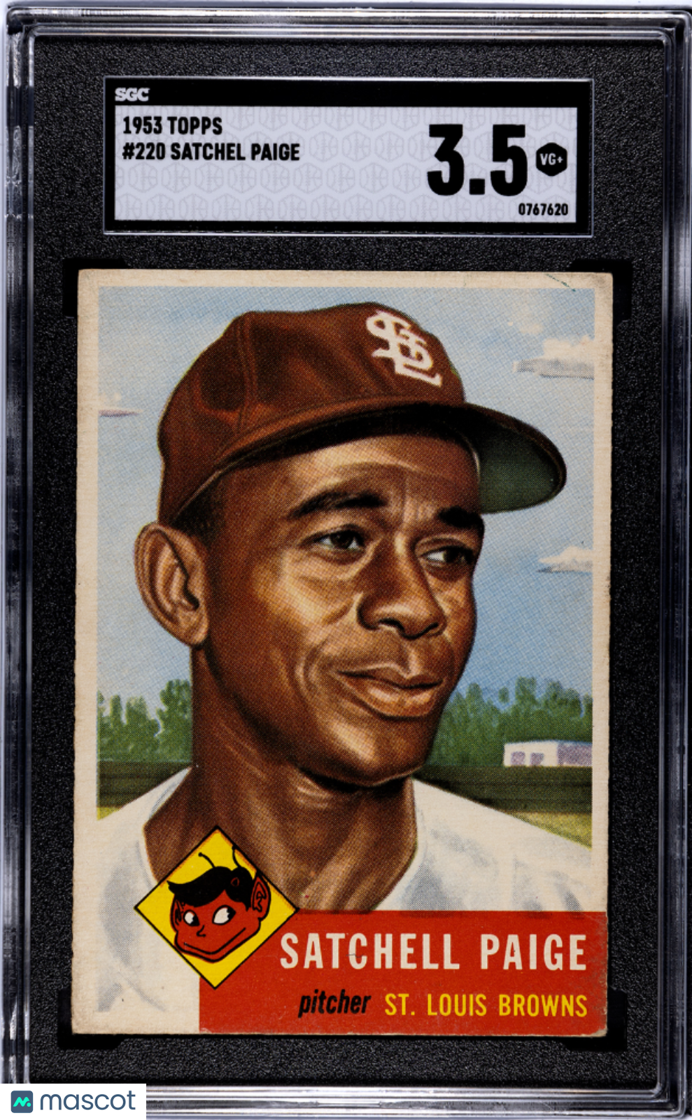 1953 Topps #220 Satchell Satchel Paige SGC 3.5 VG+ Nice Eye Appeal