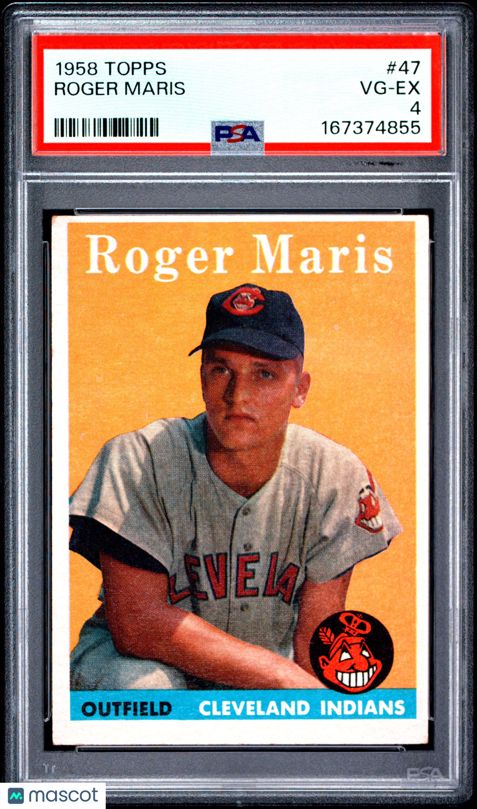 1958 Topps #47 Roger Maris RC Rookie PSA 4 VG-EX New Label