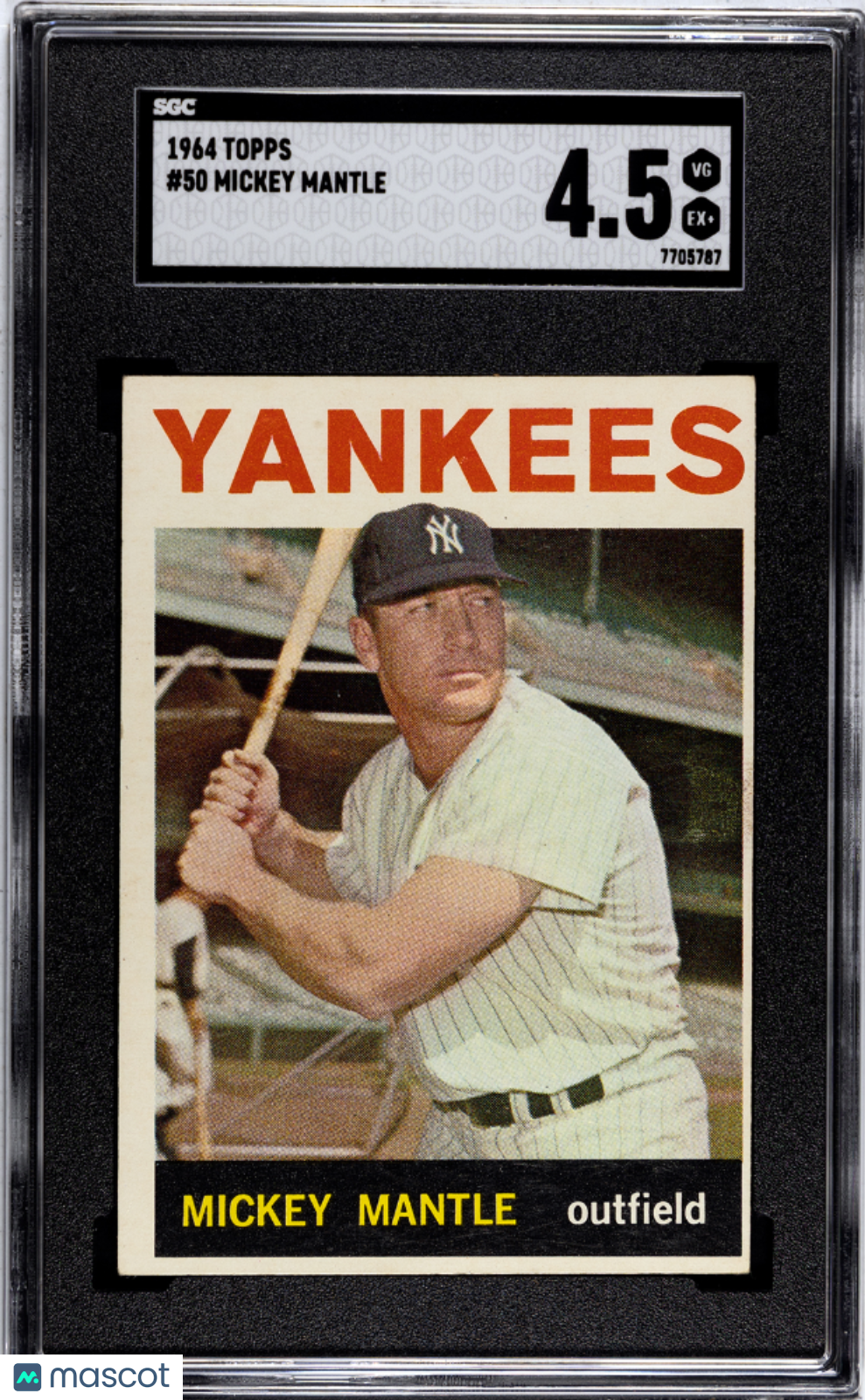 1964 Topps #50 Mickey Mantle SGC 4.5