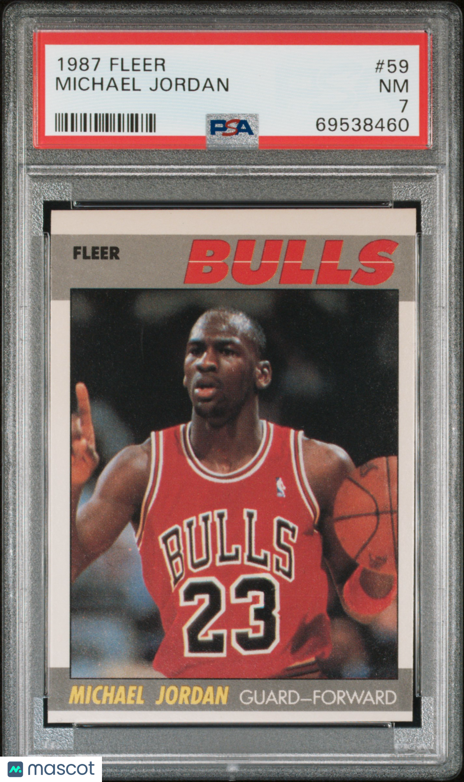1987 Fleer #59 Michael Jordan PSA 7 NM New Label