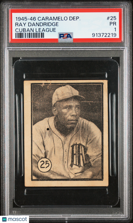 1945-46 Caramelo Deportivo Cuban League #25 Ray Dandridge PSA 1 (pinhole)