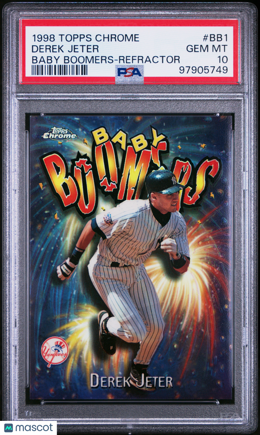 1998 Topps Chrome Baby Boomers REFRACTOR #BB1 Derek Jeter PSA 10 GEM MINT