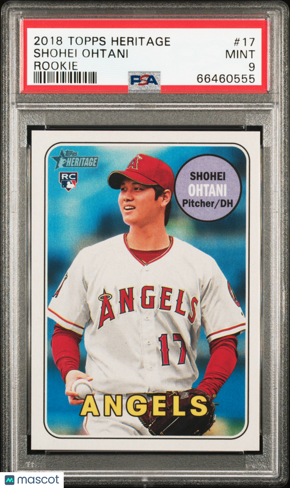 2018 Topps Heritage Shohei Ohtani #17 Rookie PSA 9