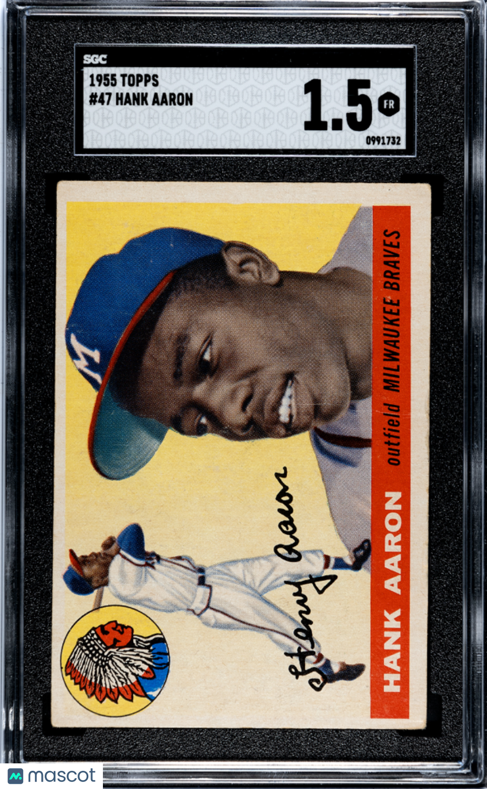 1955 Topps #47 Hank Aaron SGC 1.5