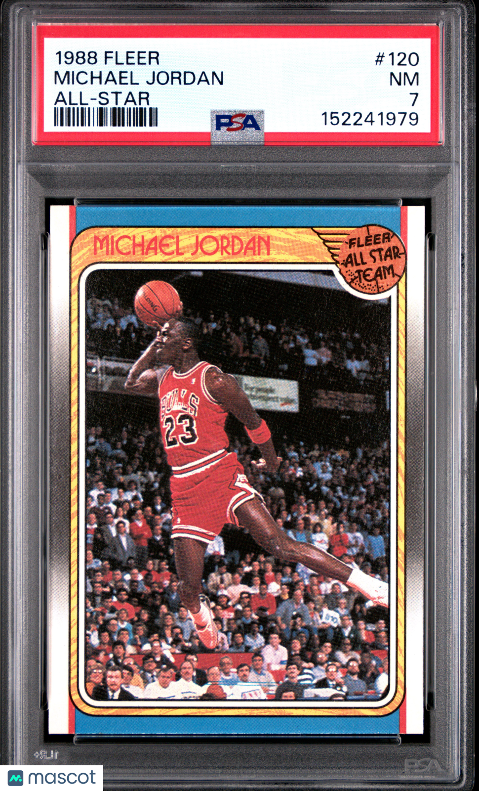 1988 Fleer #120 Michael Jordan All Star PSA 7 NM New Label