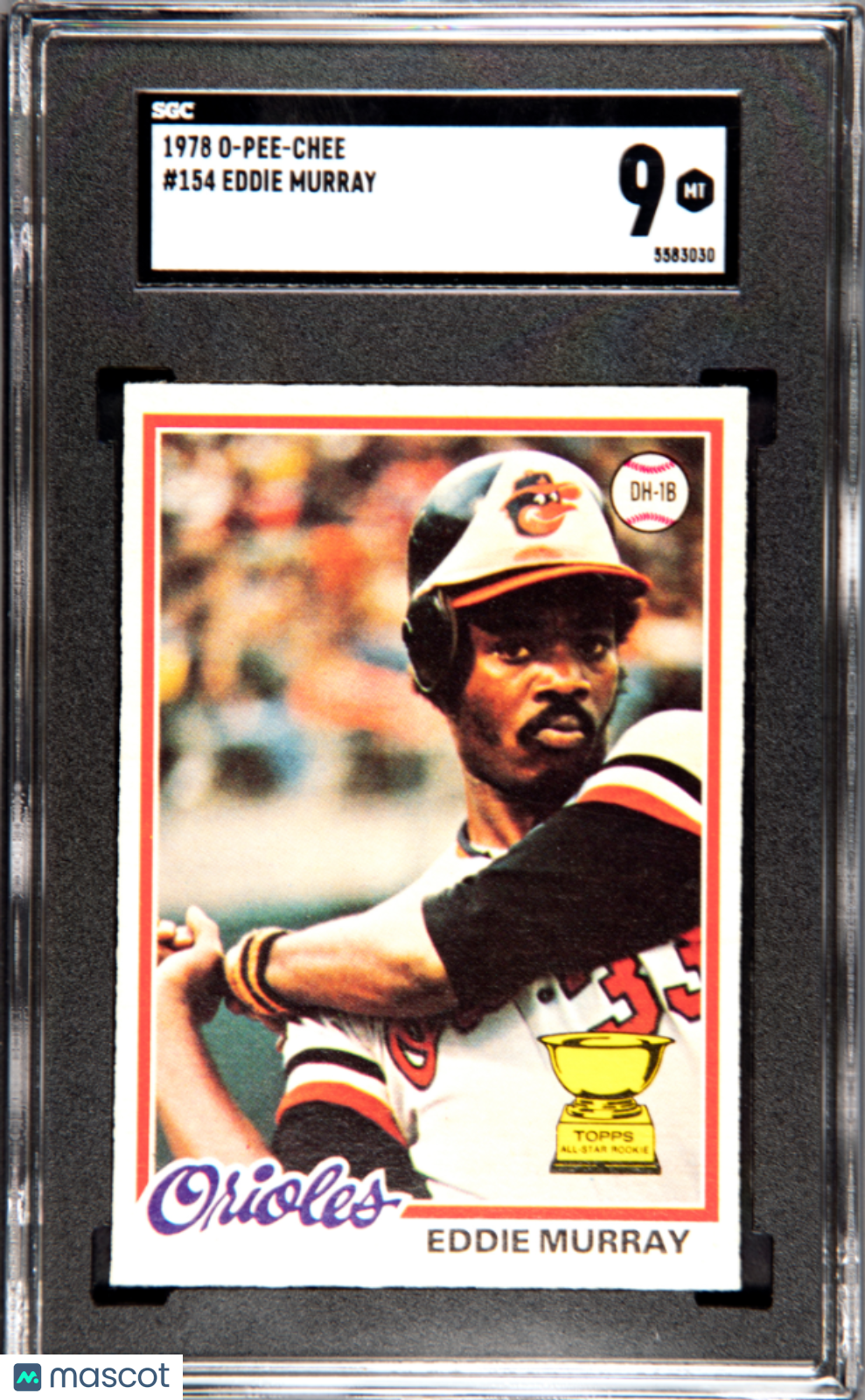 1978 O-Pee-Chee #154 Eddie Murray RC Rookie SGC 9 SHARP MINT