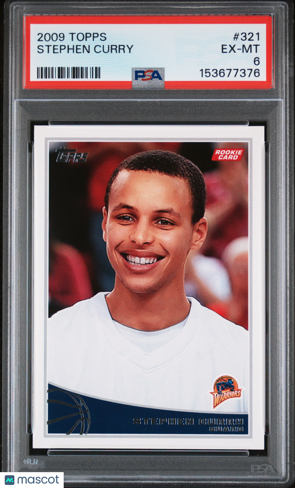2009 Topps Stephen Steph Curry RC Rookie #321 PSA 6 EX-MT CENTERED