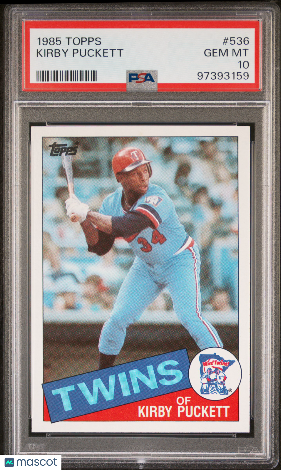 1985 Topps #536 Kirby Puckett PSA 10