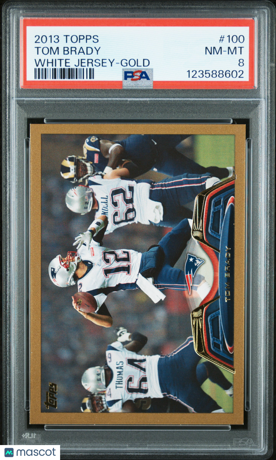 2013 Topps Tom Brady #100 White Jersey GOLD PSA 8 /2013