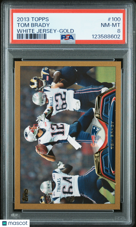 2013 Topps Tom Brady #100 White Jersey GOLD PSA 8 /2013