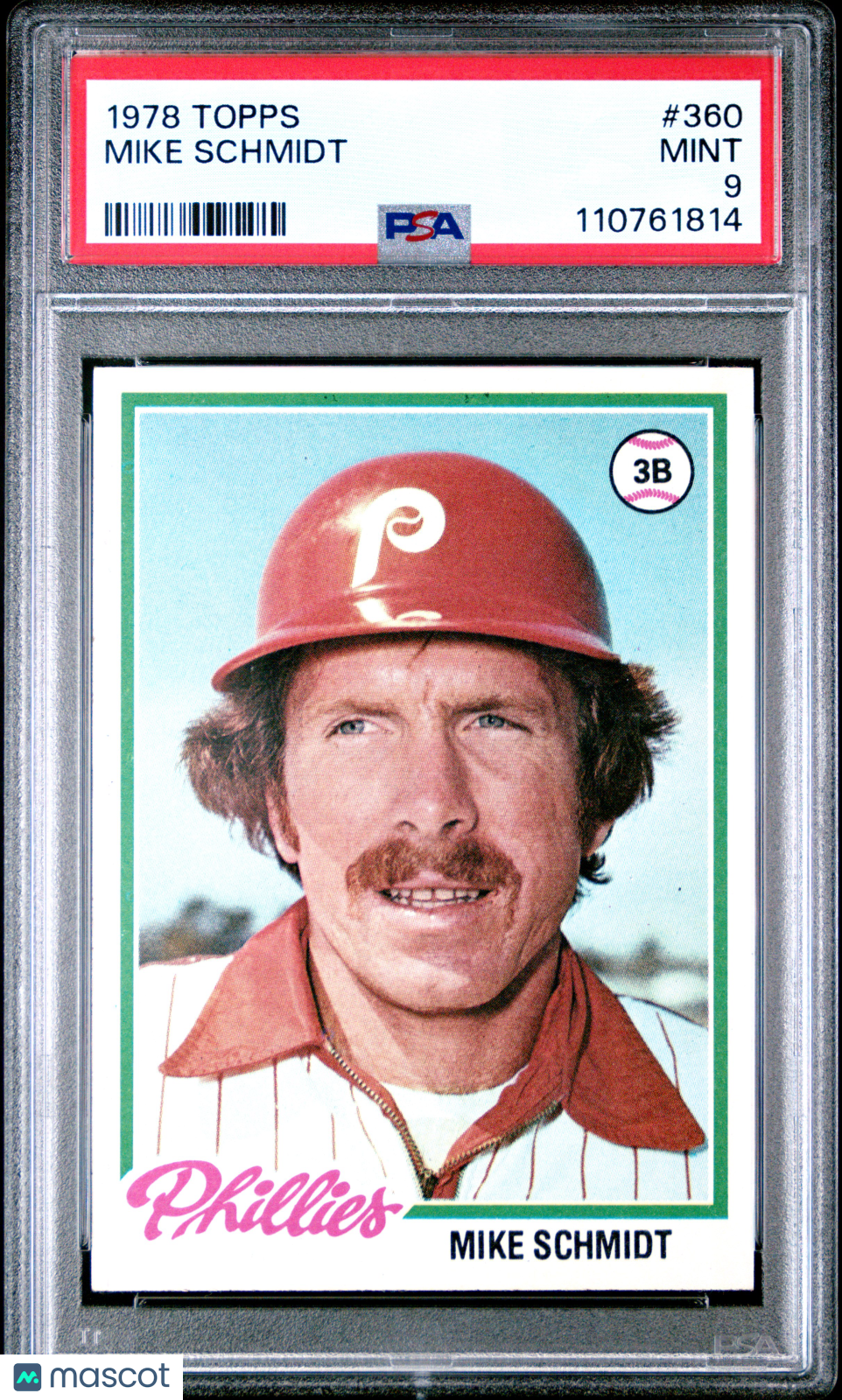 1978 Topps Mike Schmidt #360 PSA 9 MINT New Label